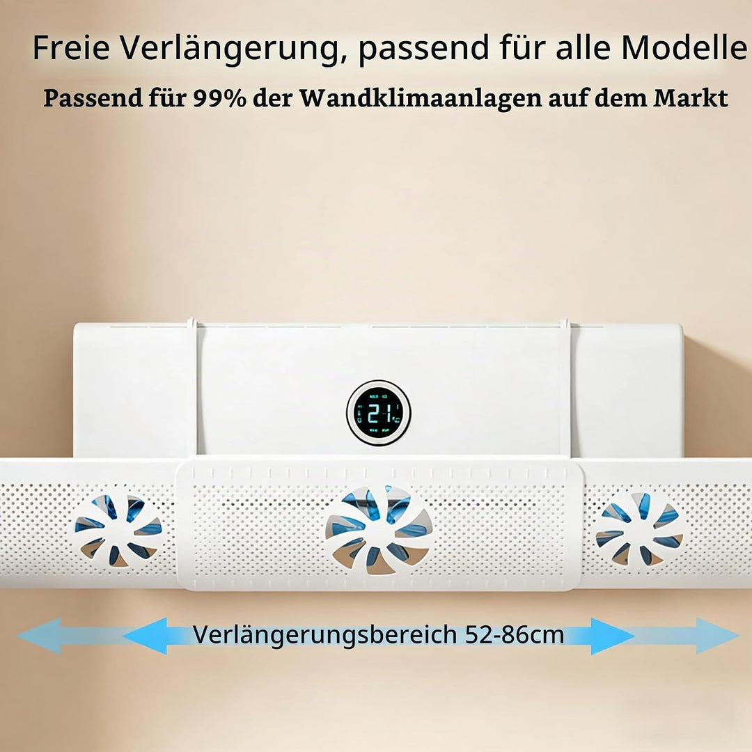 Universal Klimaanlage Windabweiser, 52-86cm Verstellbar, Anti-Direktluft Blase, Werkzeuglose Montage