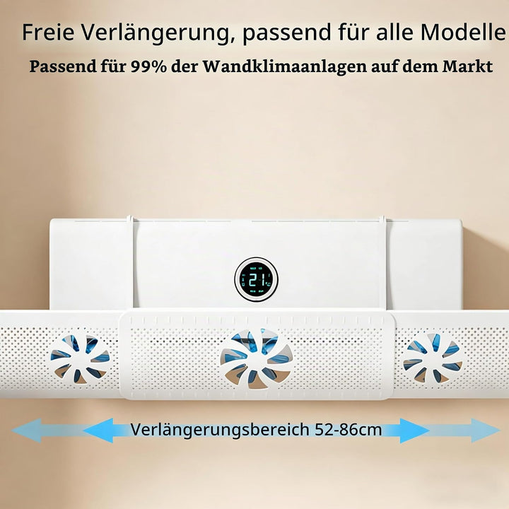 Universal Klimaanlage Windabweiser, 52-86cm Verstellbar, Anti-Direktluft Blase, Werkzeuglose Montage