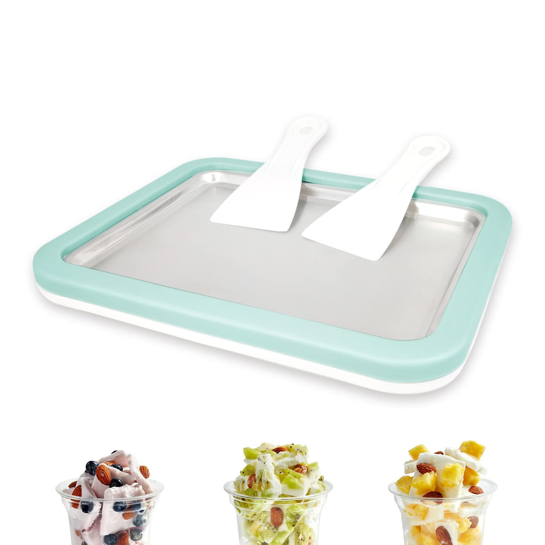 climafusion Eisplatte Eis Rolls zum Eis Machen DIY, Ice Cream Machine rolls maker mit 2 Spateln, Gel