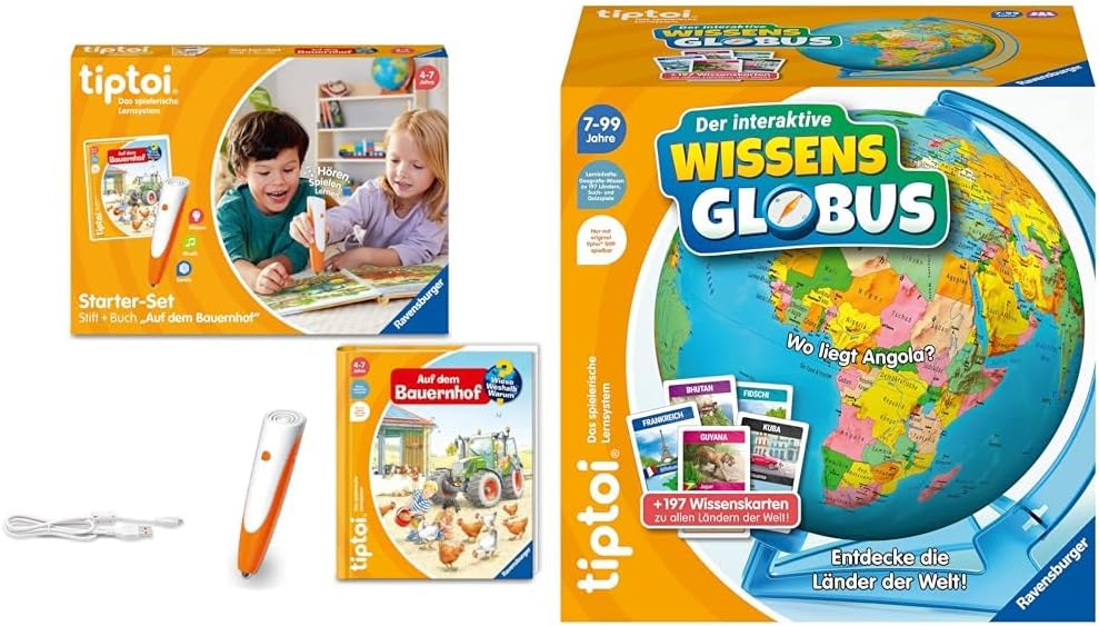 Ravensburger tiptoi Starter-Set 00114: Stift und Bauernhof-Buch & tiptoi Spiel 00107 - Der interakti