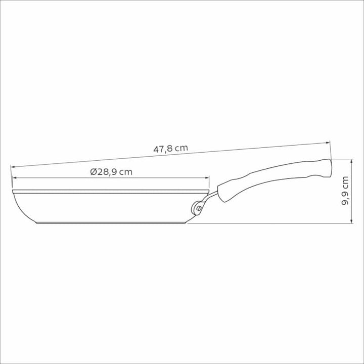 Tramontina Professional 20888-028 Bratpfanne antihaftbeschichtet 28 cm - 2,4 l, Schwarz, 28 cm