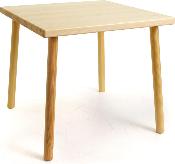 Kinder-Sitzgruppe Holz massiv Tisch und Stuhl Hocker Kiefer lackiert