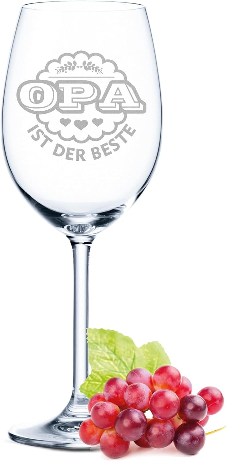 GRAVURZEILE Leonardo Weingläser mit Gravur - Oma ist die Beste & Opa ist der Beste im Set - Geschenk