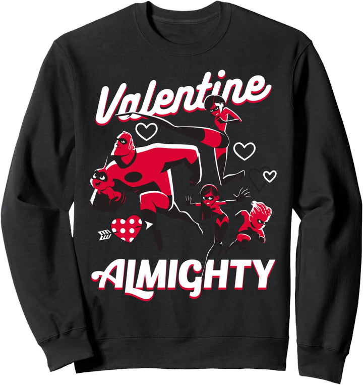 Disney Pixar Incredibles Family Valentine Poster Sweatshirt