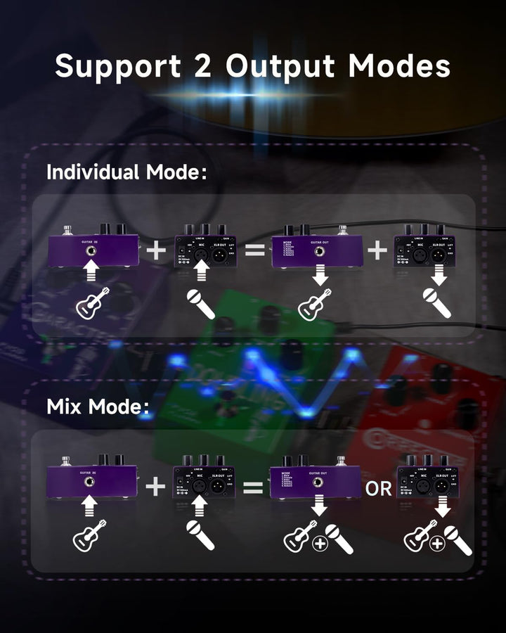FLAMMA FV03 Vocal Effects Pedal Voice Changing Sounds Like Robot Male Female Baby with Delay Reverb