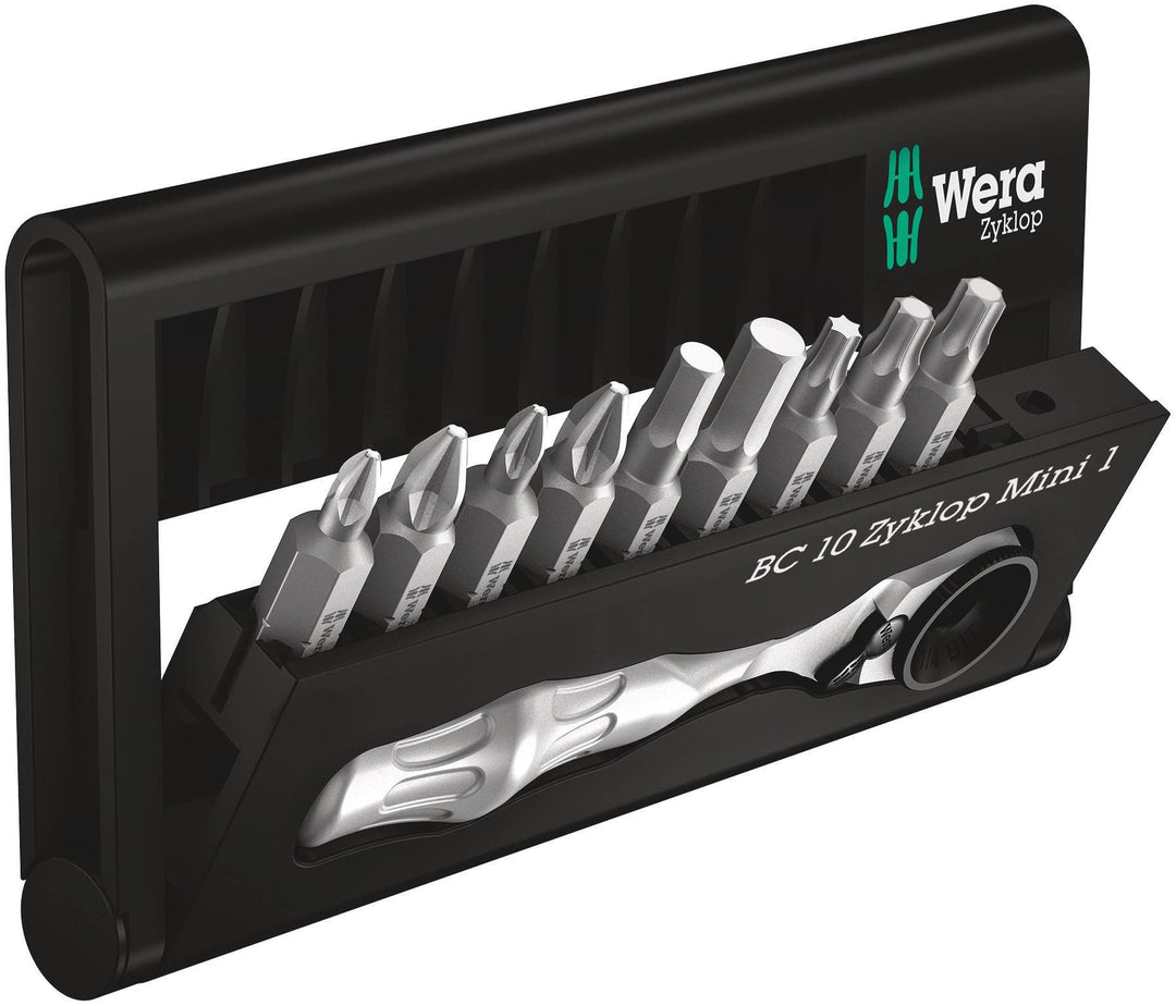 Wera Bit-Sortiment Bit-Check 10 Zyklop Mini 1, 10-teilig, 05073645001 Single, Single