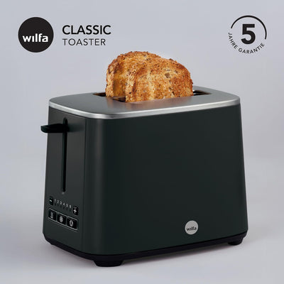 Wilfa CLASSIC Toaster - aus Edelstahl, verstellbare Hitzeeinstellungen mit Auftau-, Wiederaufheiz- u