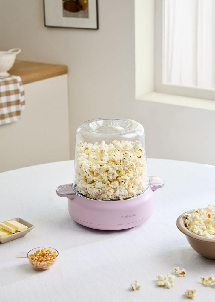 CREATE Popcorn Maker Studio Popcorn-Maschine mit Lavendel-Butterschmelzgerät, einfache Handhabung, b