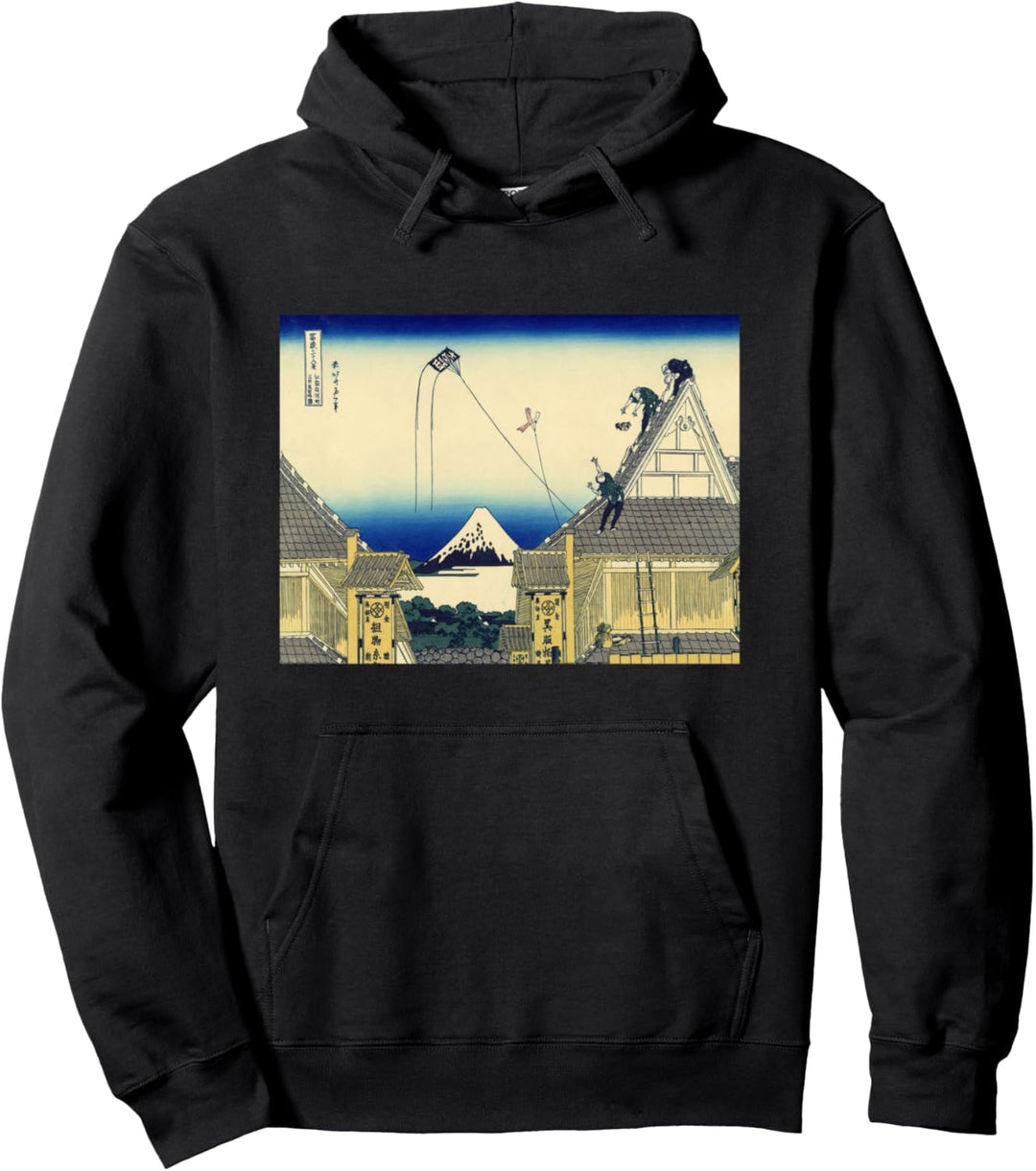 Katsushika Hokusai's Koto Suruga-cho Mitsui Miseryakuzu Pullover Hoodie