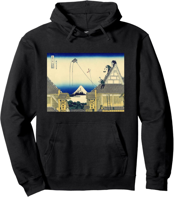 Katsushika Hokusai's Koto Suruga-cho Mitsui Miseryakuzu Pullover Hoodie