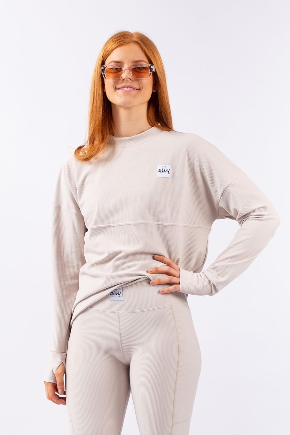 Eivy Damen Venture Rib Top Yoga-Shirt L Faded Cloud, L Faded Cloud