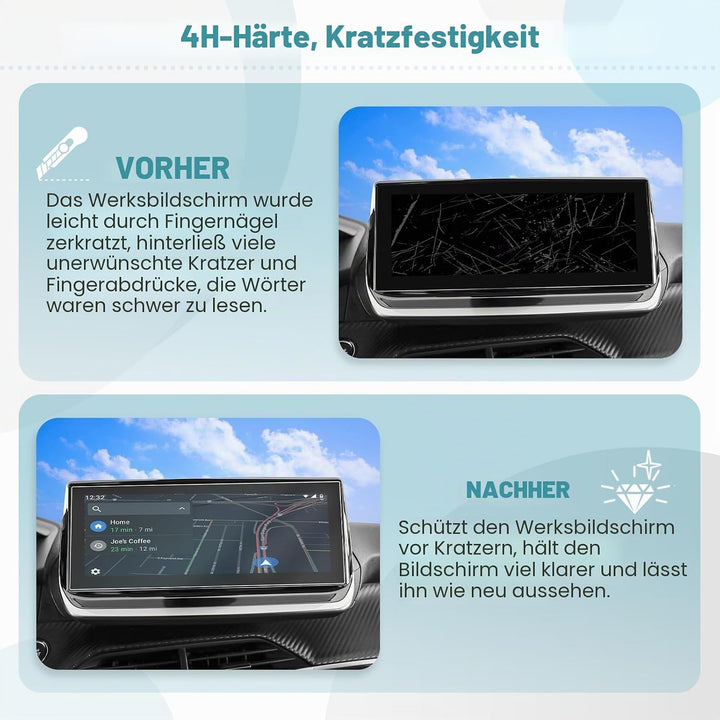 CDEFG [2 Stück] Peugeot 208 E-208 2008 E-2008 2020-2022 2023 Auto Navigation Schutzfolie 4H Kratzfes