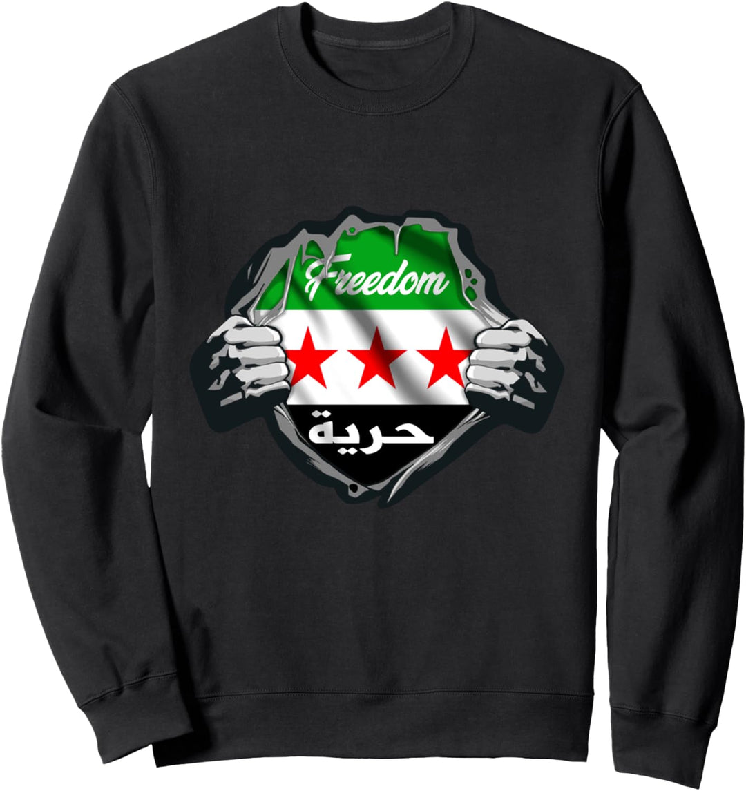 Syrien, freie Syrien-Flagge, Syrisch. Sweatshirt
