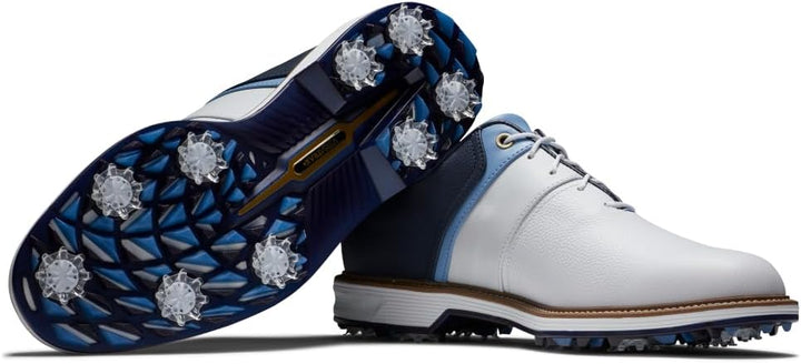 FootJoy Herren Premiere PackardGolfschuh 41 EU Weit Weiss Hellblau Marineblau, 41 EU Weit Weiß