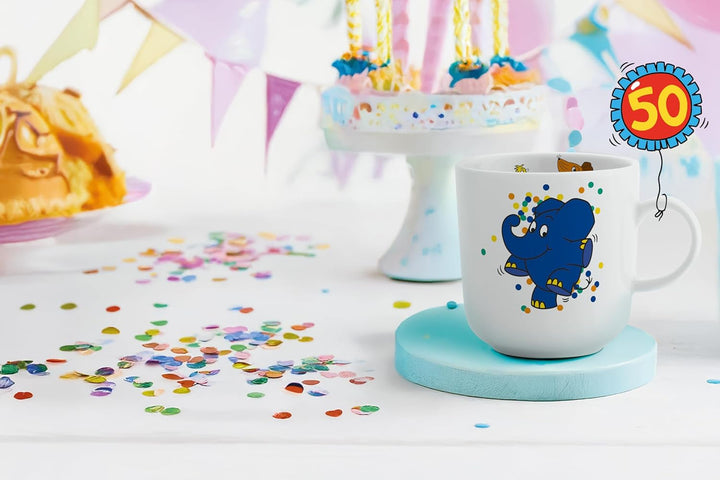 KAHLA DieMaus Kinderset 3tlg. Party | weisser Teller im Sendung mit der Maus Design Party Set 3 tlg.