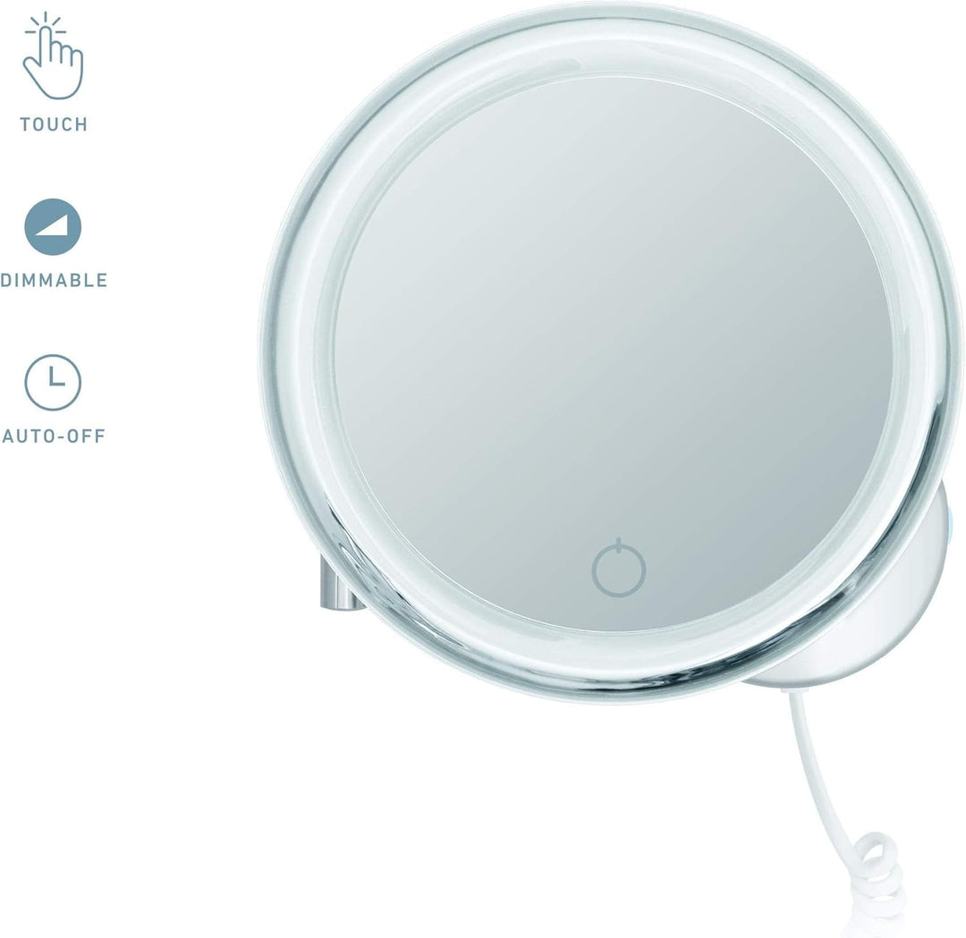 Libaro LED Kosmetikspiegel Siena Vergrösserungsspiegel 7 Fach Wandmontage Dimmerfunktion Auto-Off (m