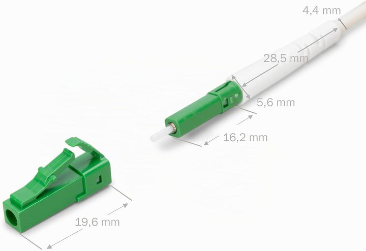 DIGITUS FTTH Drop Kabel – OS2 – Singlemode – 30m – 1 Faser – LC-APC Stecker – vorkonfektioniert – bi
