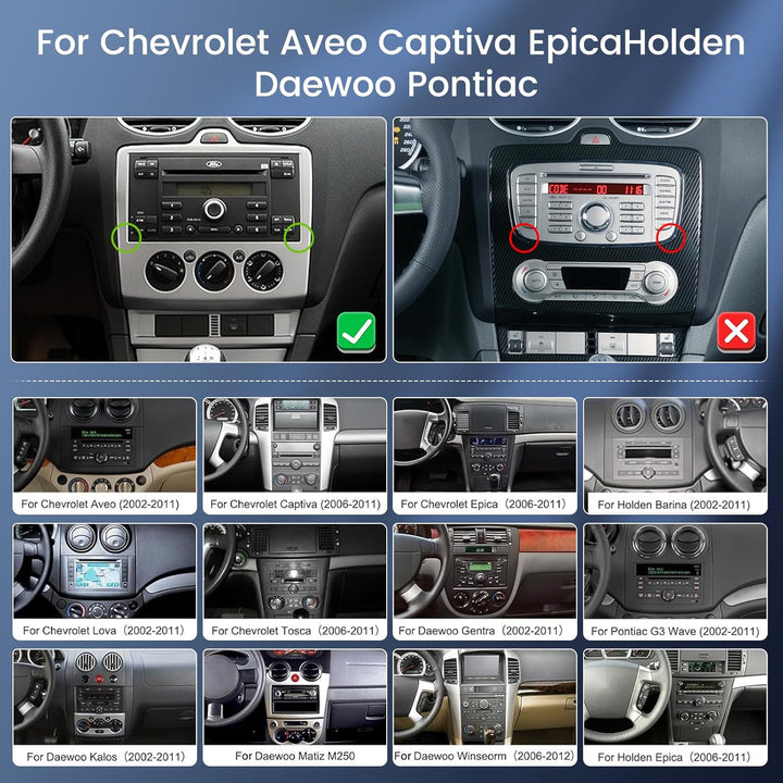 Hikity 4Core 2+64G Android Autoradio Carplay für Chevrolet Holden Daewoo Aveo Captiva Epica Pontiac