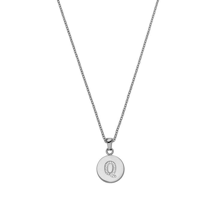 Purelei® Buchstabe Coin Kette (Gold, Silber), Damen Halskette Initiale aus langlebigem Edelstahl mit