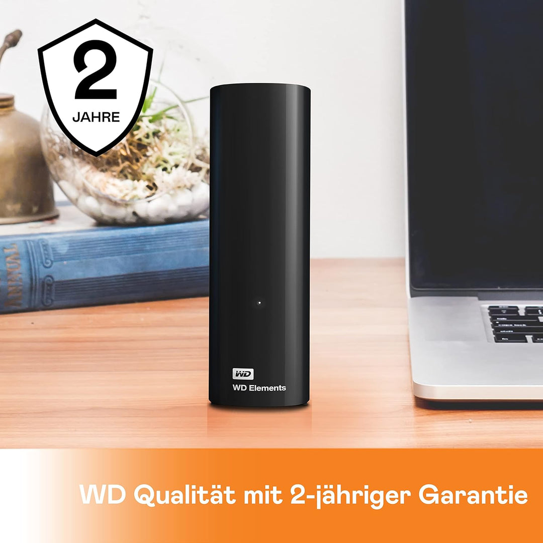 WD Elements Desktop-Speicher 4 TB (Desktop-Speicher USB 3.0-kompatibel, Zusatzspeicher für Fotos, Mu