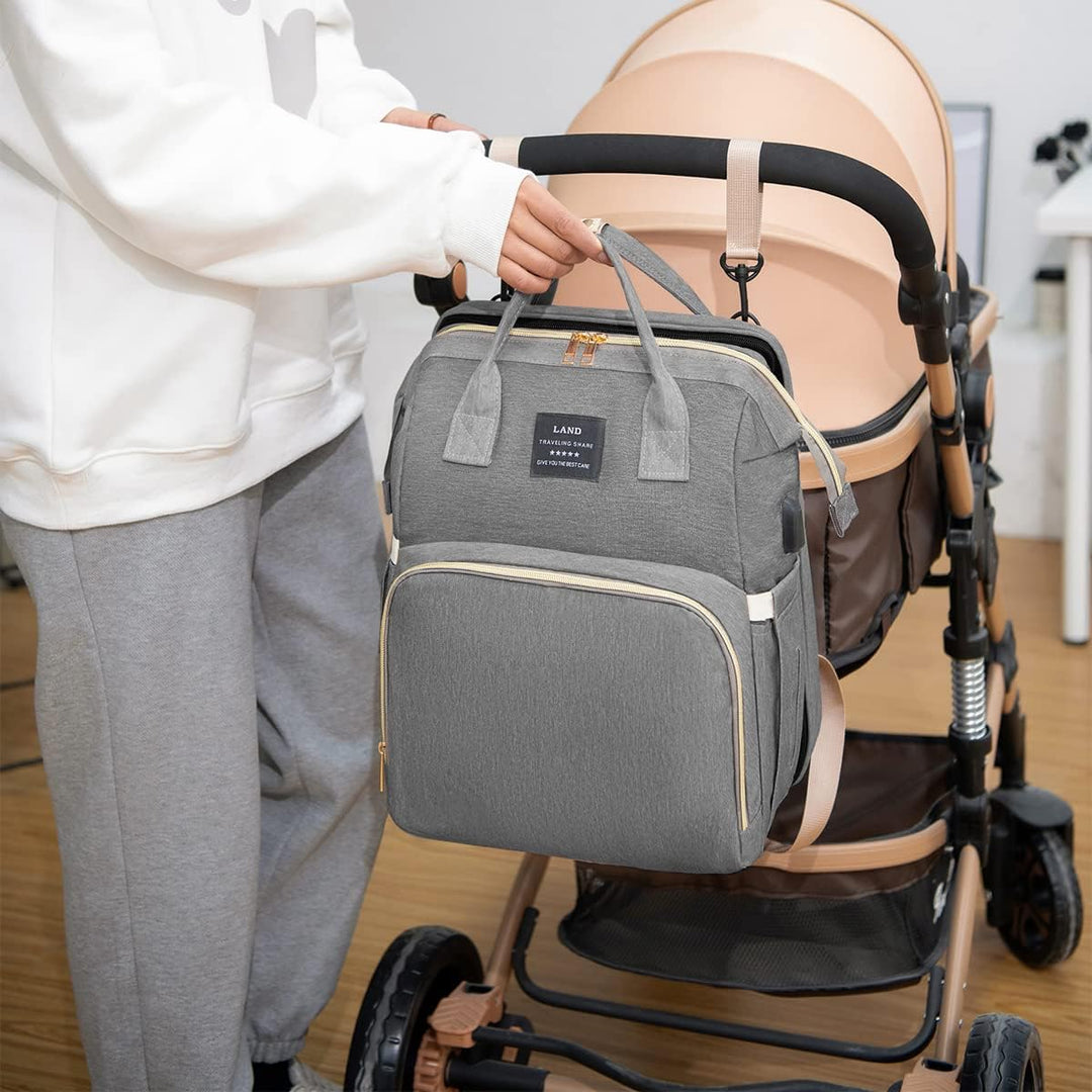 LEcylankEr Wickelrucksack mit Babybett - Grosse Wickeltasche Rucksack mit Wickelauflage & Isoliertas