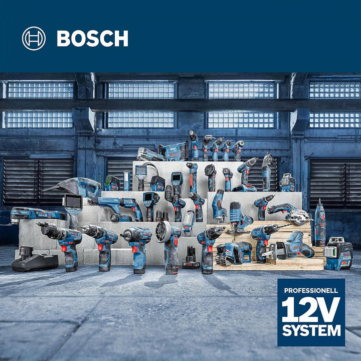 Bosch Professional 12V System Akku-Polierer GPX 12V-125 (inkl. Baretool mit montiertem 125 mm Klett-