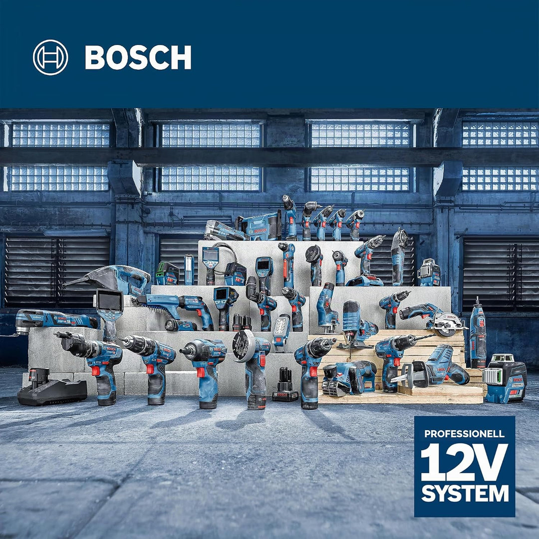 Bosch Professional 12V System Akku-Exzenterschleifer GEX 12V-32 (inkl. montiertem 32 mm Klett-Schlei