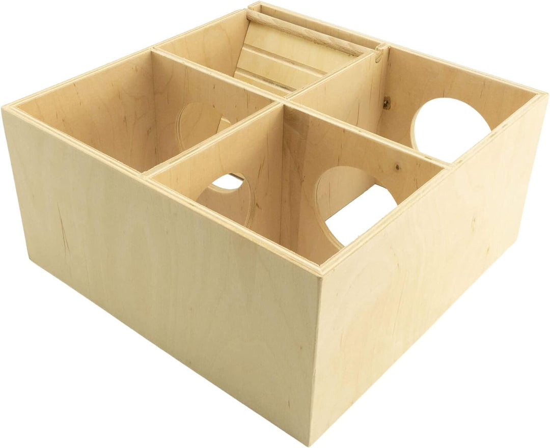 Getzoo Wohnhaus Nido mit Schieferdach 25x25 cm | Geeignet für Zwerghamster & Goldhamster | Geräumig