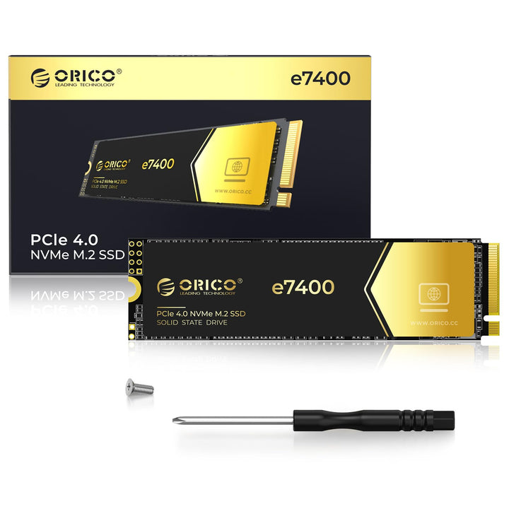 ORICO 2TB NVMe SSD M.2, PCIe 4.0X4 - Bis zu 7400MB/s M2 SSD, 3D NAND Flash M.2 2280 Internes Solid S
