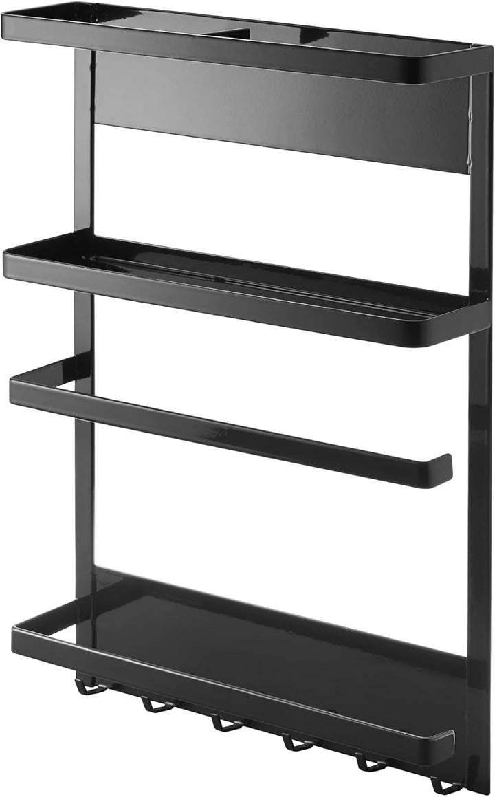 YAMAZAKII Tower Küchenregal, Stahl, Schwarz, One Size, Schwarz