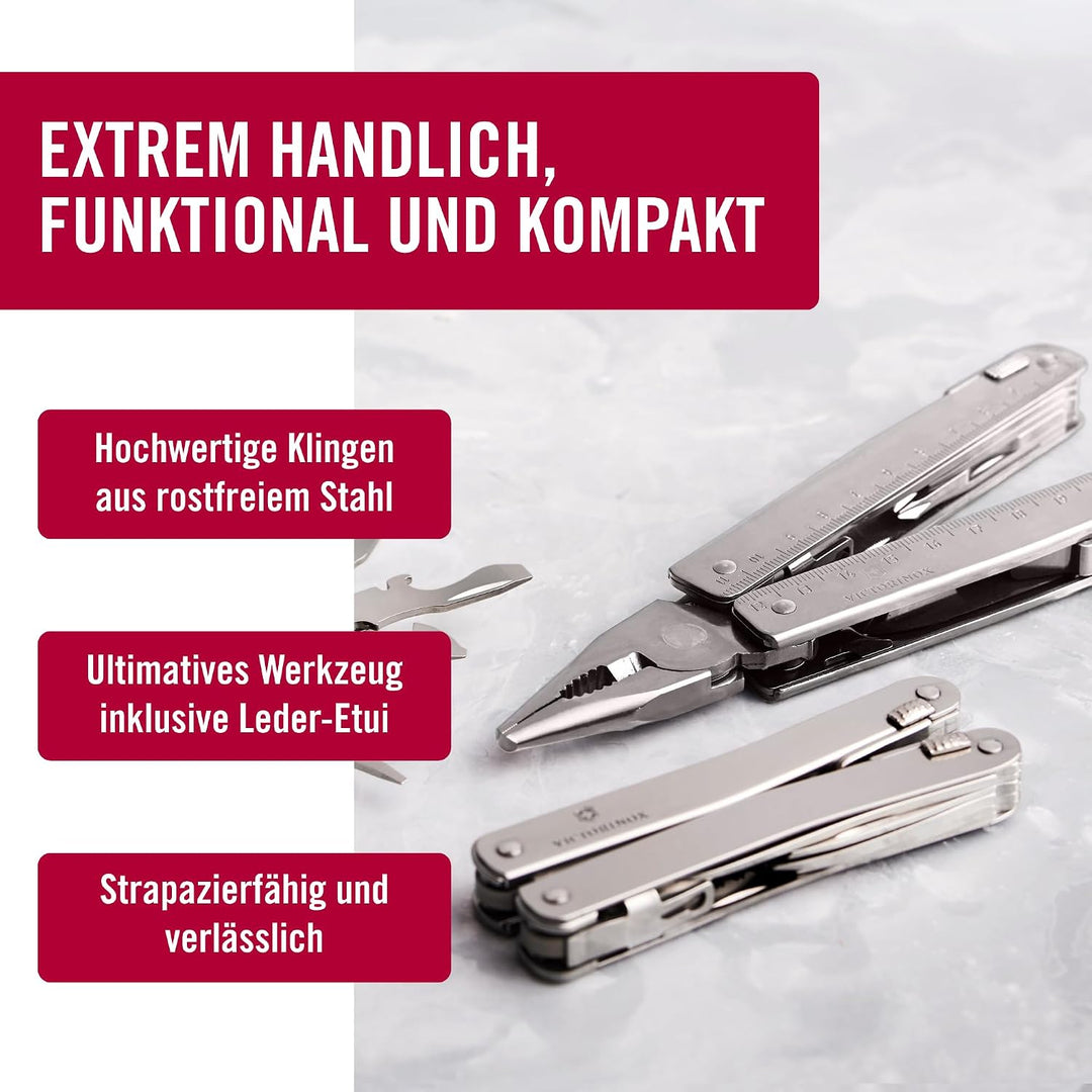 Victorinox, Multifunktionstool, SwissTool, Taschen Werkzeug, Funktionen, Kombi-Spitzzange, Feststell