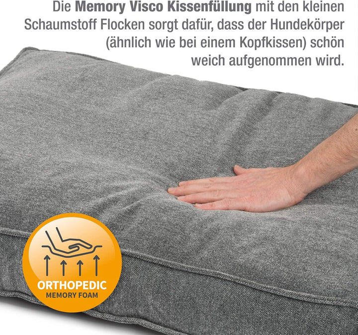 JAMAXX Premium Hundekissen Orthopädische Füllung, Waschbar Bezug aus Edlem Chinelle Stoff, Weiche Ko