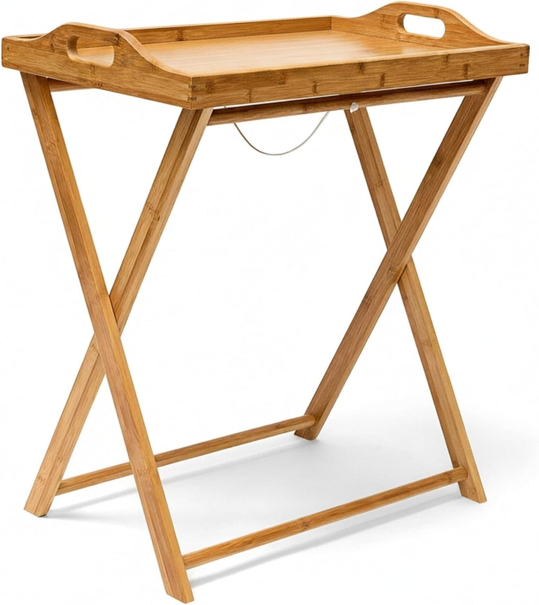 Relaxdays Tabletttisch, Natur, 63,5 x 55 x 35 cm Single