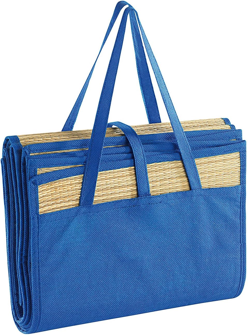 Bastmatten: 3er-Set Faltbare Bast-Strandmatten mit Tragegriffen, 180 x 90 cm (Badematte Bast, kompak