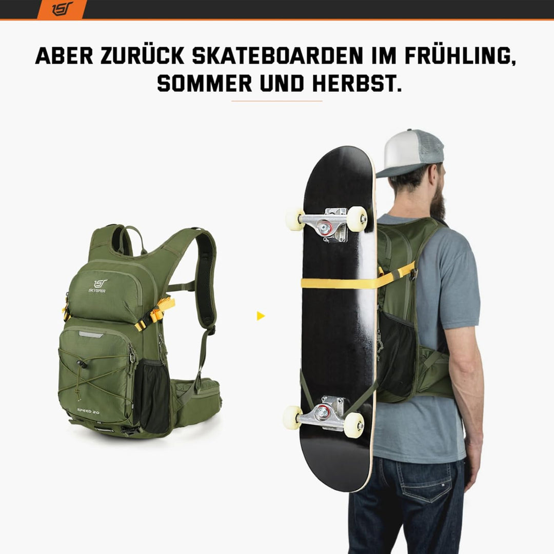 SKYSPER Fahrradrucksack 20L Ultraleicht Rucksäcke für Radsport Wanderrucksack Trinkrucksack Sportruc
