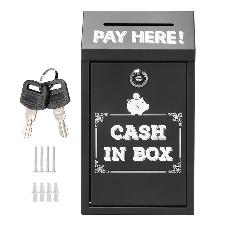 Spendendose Mit Schloss | Wandmontage Geldspendenbox Mit Schloss | Metall Aufbewahrungsbox Mit Für F