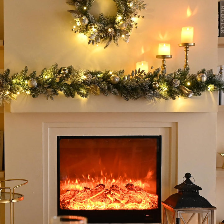 Valery Madelyn 152CM Weihnachtsgirlande mit 20 Led Lichtern und Timer Funktion, künstliche Weihnacht