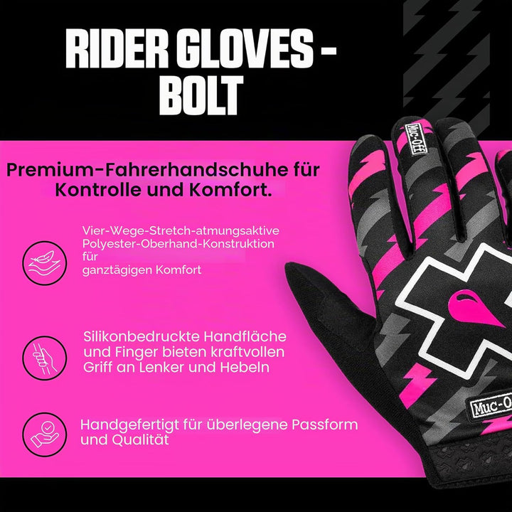 Muc-Off Soft Goods guanti MTB Fahrradhandschuhe, Bolzen, M Bolzen M, Bolzen M