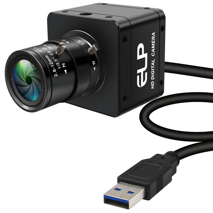 ELP Global Shutter Farbkamera mit USB 3.0, 120/200 FPS Ultrahohe Bildrate, Webcam, 1200P 2,8–12 mm 4
