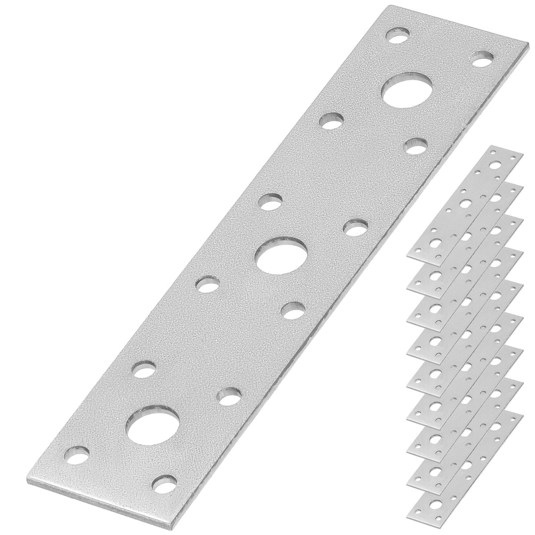 KOTARBAU® 9er Set Flachverbinder 150 mm x 35 mm Lochplatte Verzinkt Silber Holzverbinder Innen – Aus