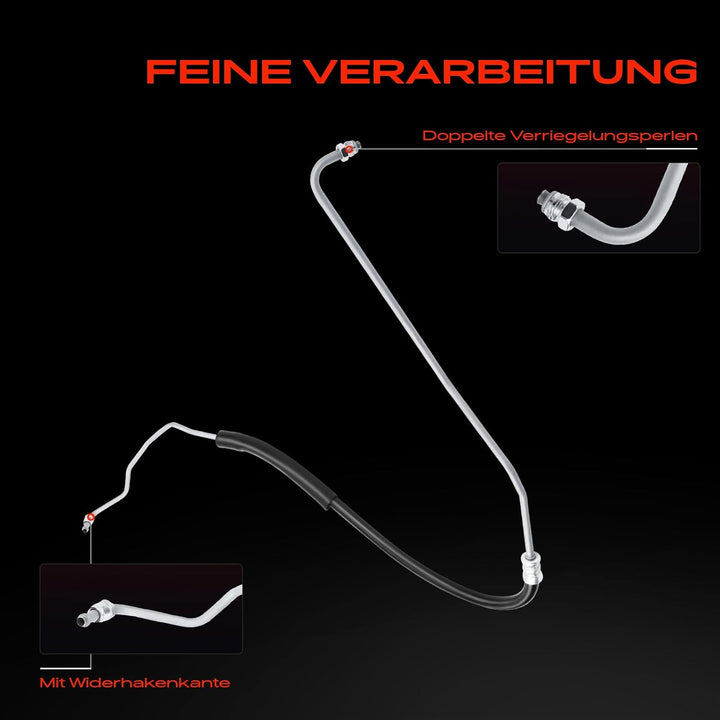 Frankberg Servolenkung Schlauch von Hydraulikpumpe nach Lenkgetriebe Kompatibel mit Golf III 1H1 1H5