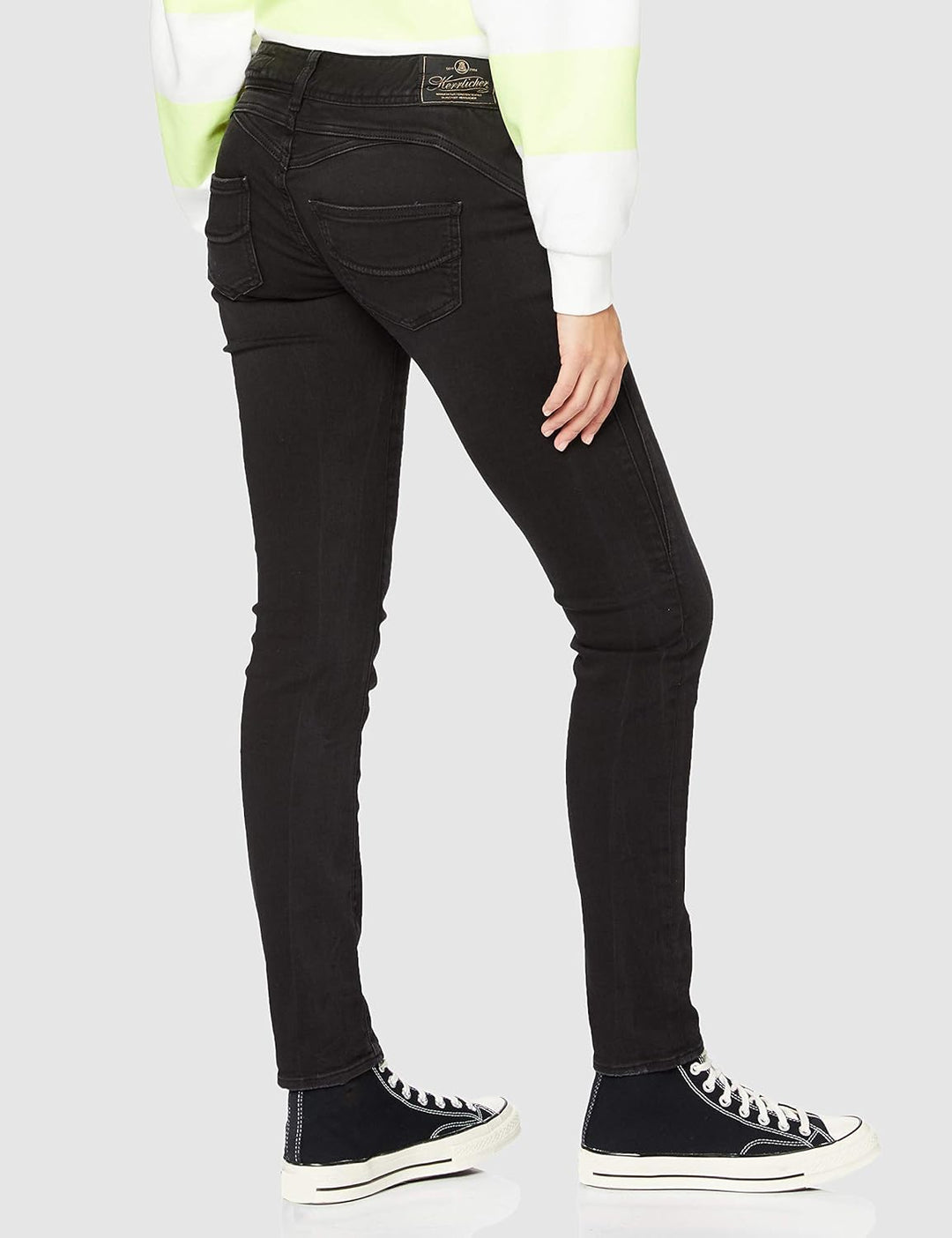 Herrlicher Damen Gila Slim Jeans 25W / 32L Schwarz (Tempest 671), 25W / 32L Schwarz (Tempest 671)