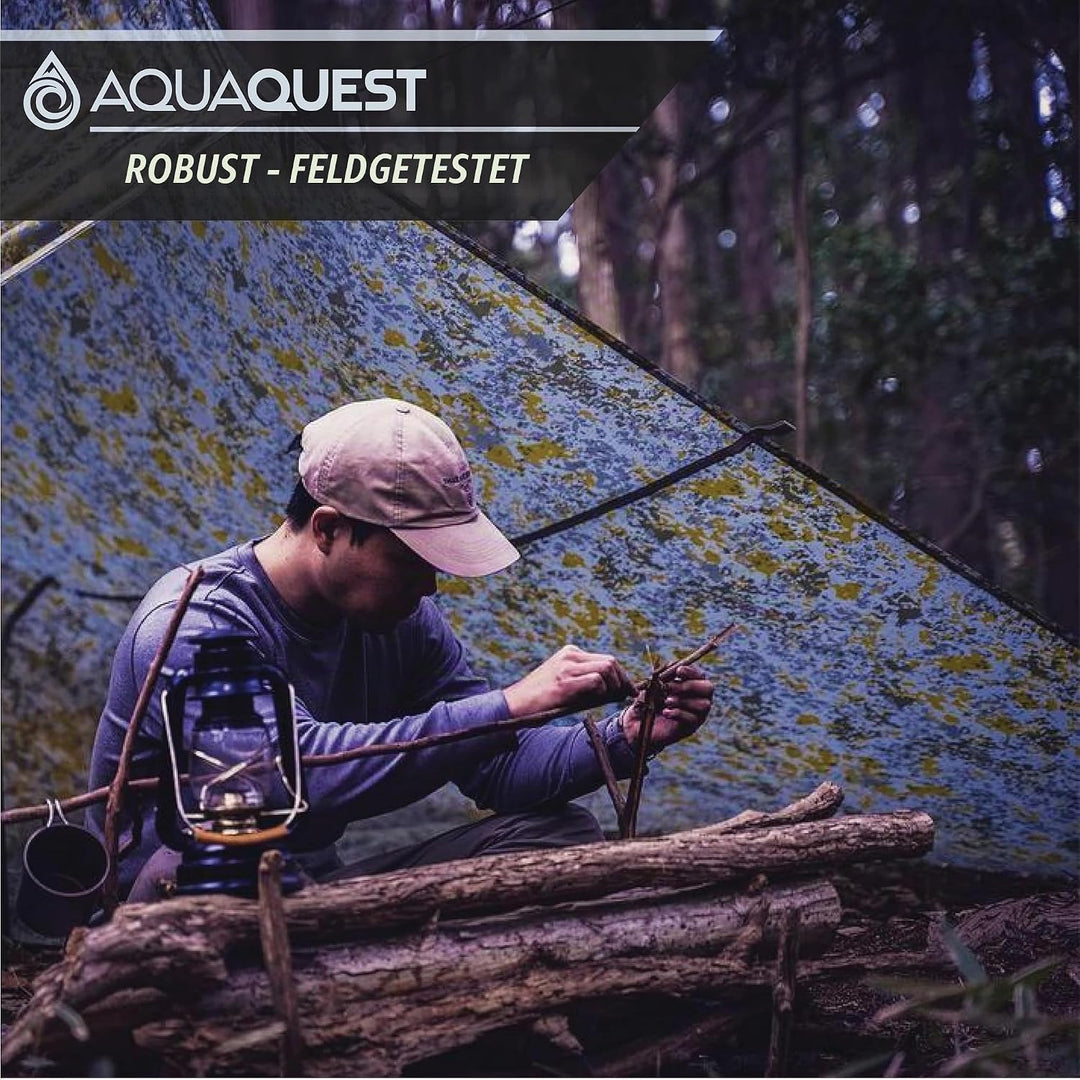 AquaQuest Safari wasserdichte Campingplane - Leichter Sonnenschutz oder Regenschutz - Camping-Essent