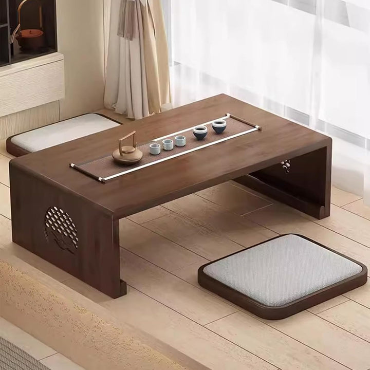 Chinesischer Tee-Bodentisch aus Bambus,japanischer faltbarer Couchtisch,Altartisch Meditation,niedri
