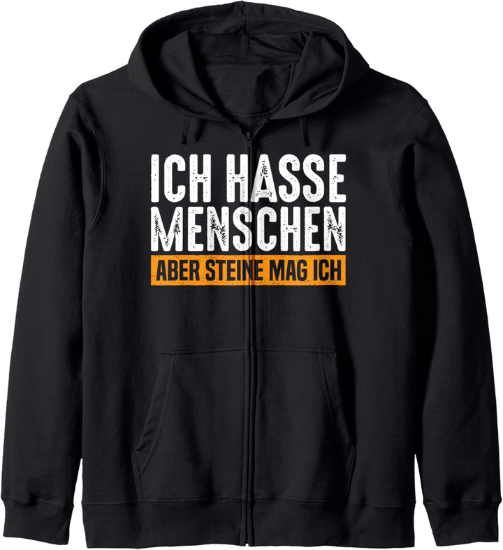 Ich Hasse Menschen Aber Steine Mag Ich Lustiges Felsklettern Kapuzenjacke