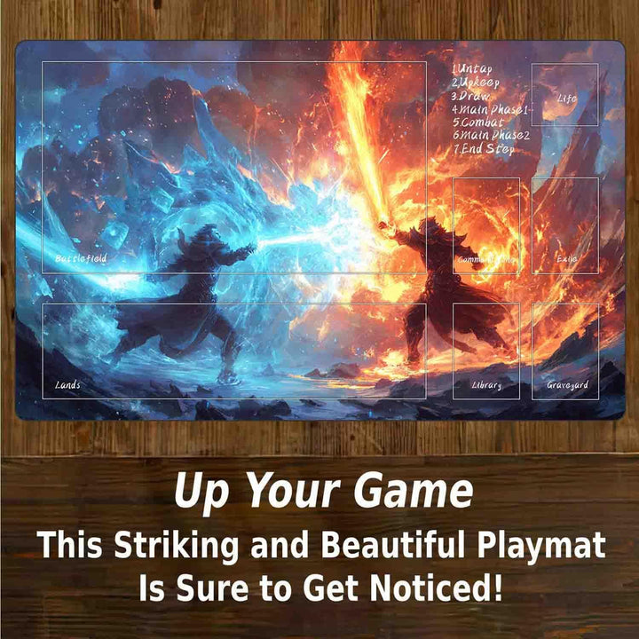 TCG MTG Spielmatte 24 × 14 - Premium-Spielmatte mit genähtem Rand mit glatter Stoffoberfläche und ru