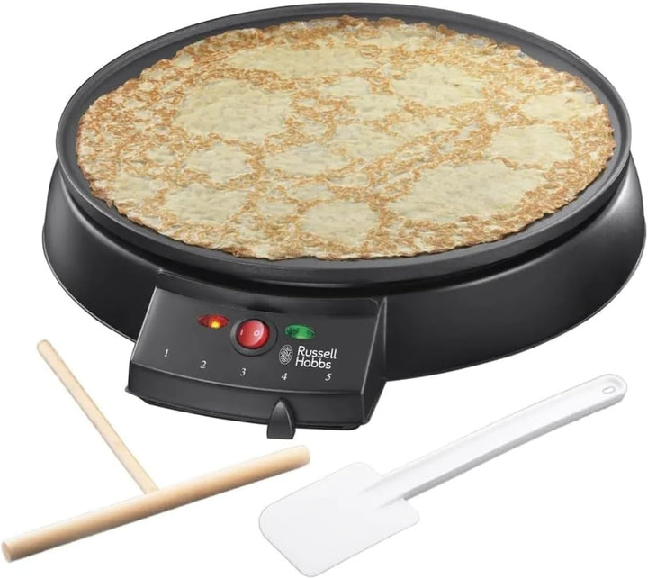 Russell Hobbs Crêpes Maker Fiesta (Ø 30cm, antihaftbeschichtete Platte, inkl. Teigverteiler & Crêpes