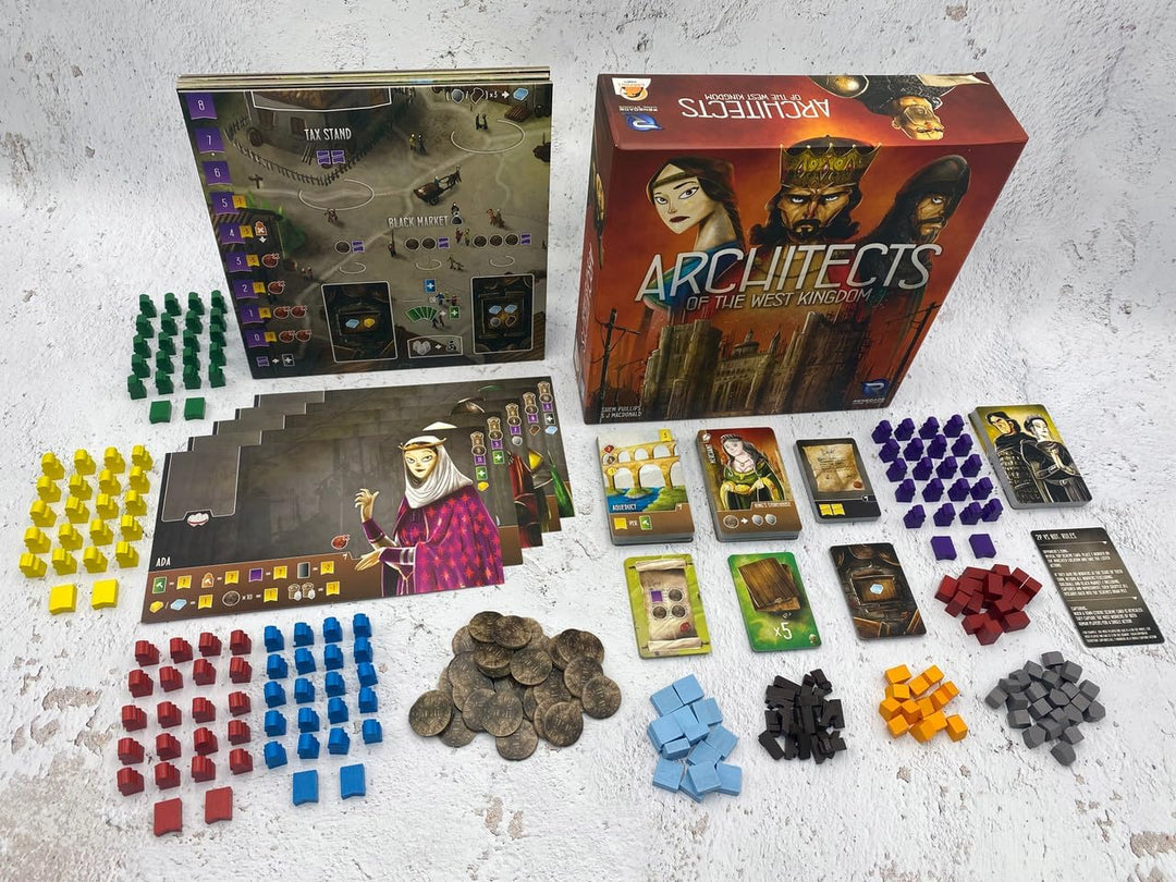 Renegade Game Studios , Architects of the West Kingdom , Board Game , Ages 12+ , 1 to 5 Players , 60