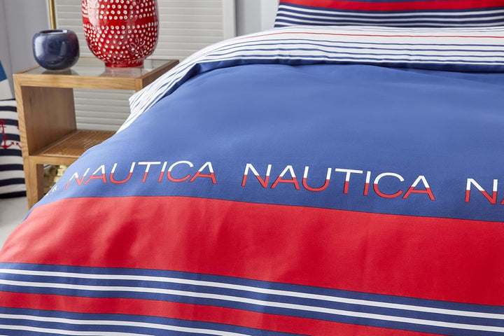 Nautica Home Drifting BETTWÄSCHE Set Satin 100% Baumwolle 155X220 + 80X80, 155x220