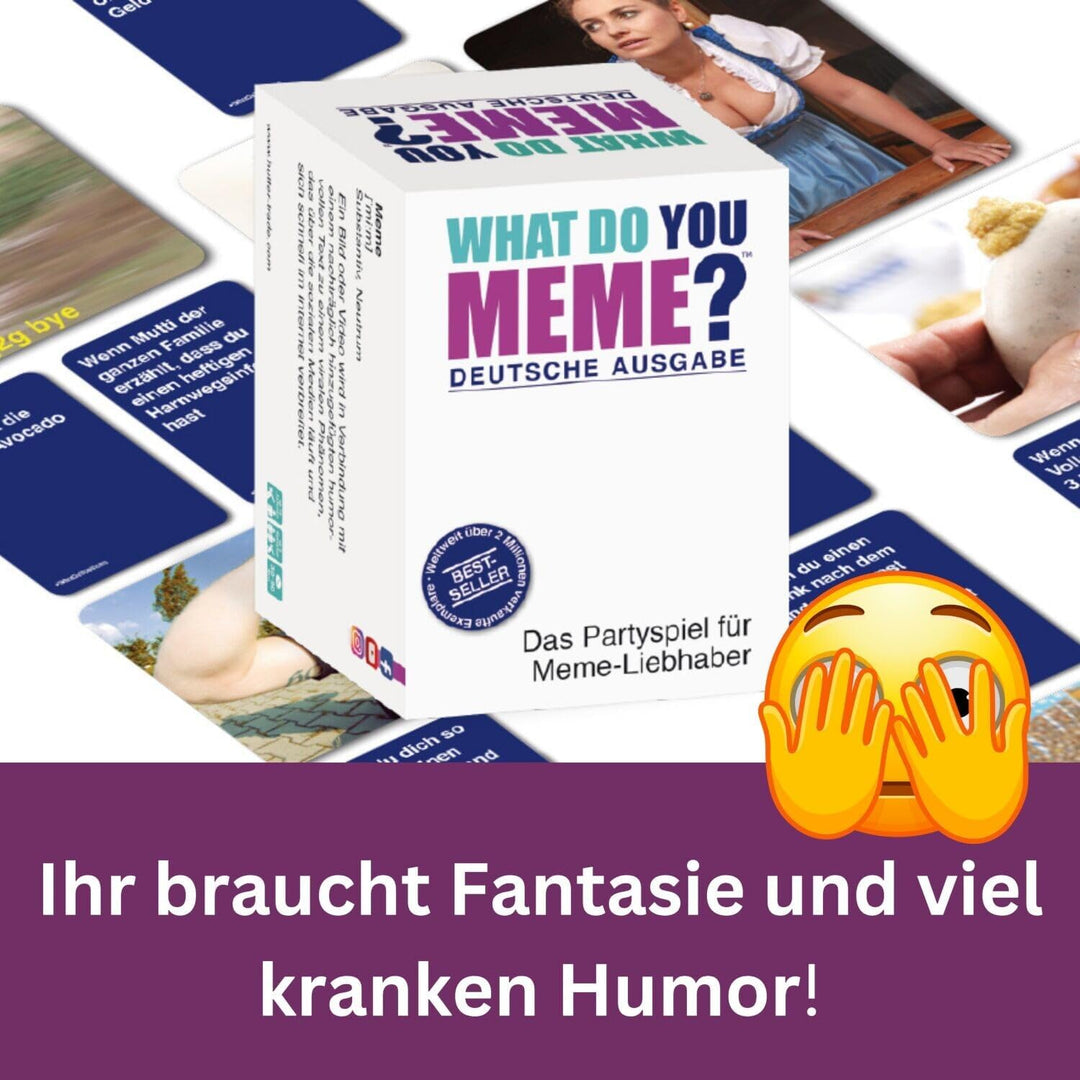 HUCH! | What Do You Meme Deutsch | Kartenspiele für Erwachsene | Partyspiele ab 18 | Meme Spiel | Ka